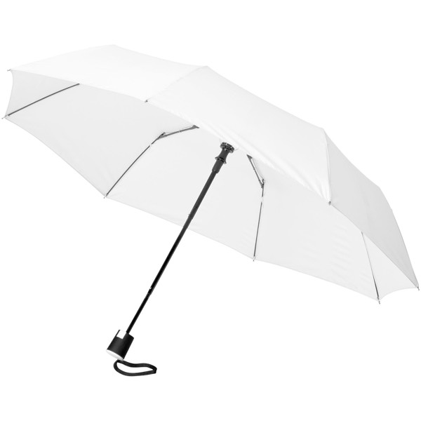 Wali 21" foldable auto open umbrella - White