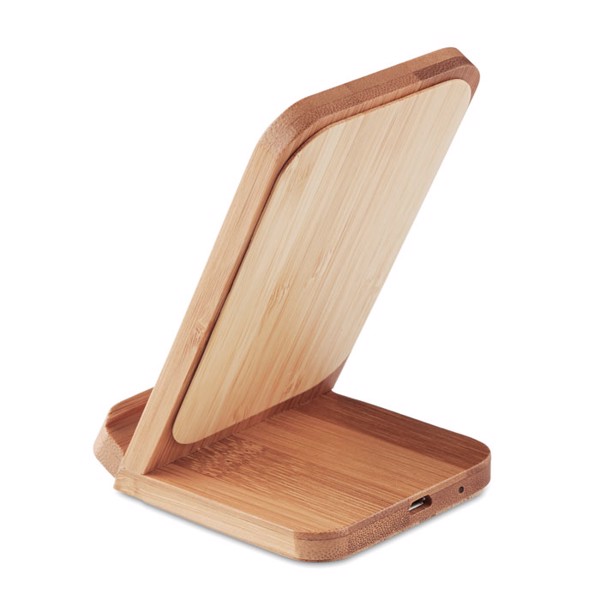 Bamboo wireless charge stand5W Wirestand - Wood