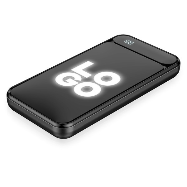 RAITO - BATTERIE DE SECOURS ULTRA SLIM RETRO-ÉCLAIRÉE 10 000 MAH NOIR
