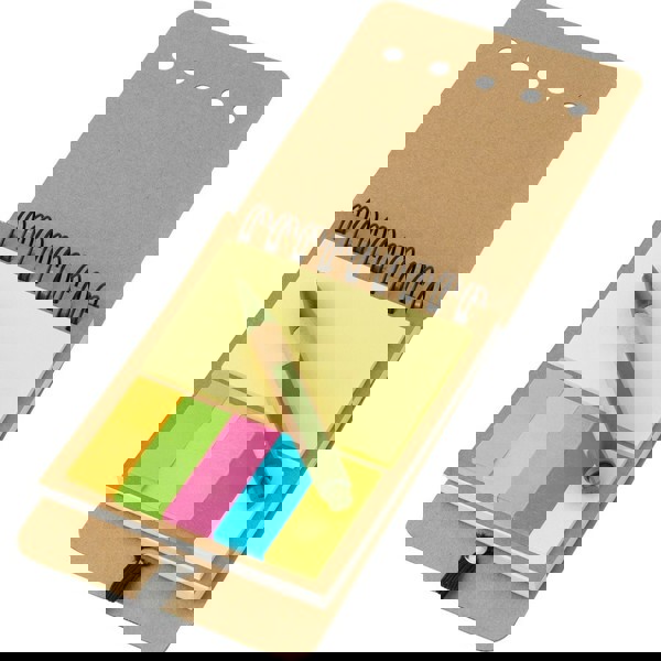 Haftnotizenset, Haftnotizen, Notizbuch ca. A6, Kugelschreiber
