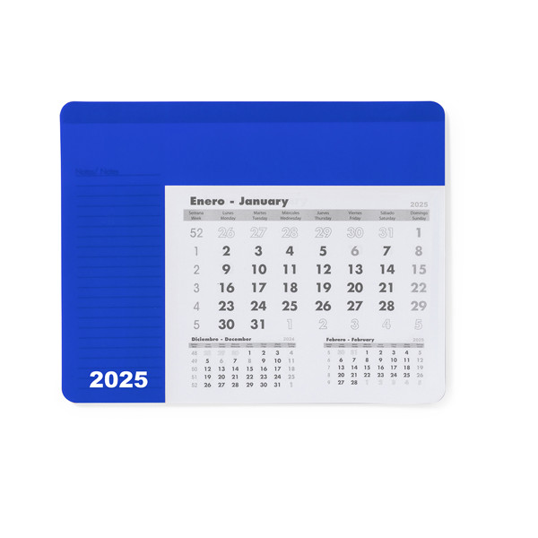 Tapis Souris Calendrier Rendux - Blanc