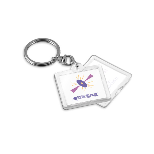 TRANSPARENT KEY-RING & LABEL HOLDER