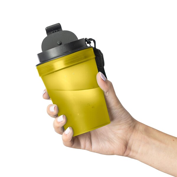 Travel drinking mug 350 ml Lush - yellow
