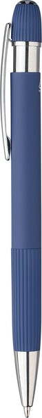 Gerecycled PU-notitieboek (A5) en balpenset Tarek - grijs