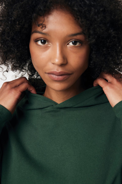 Sweat à capuche en coton recyclé Iqoniq Yoho - Forest Green / M