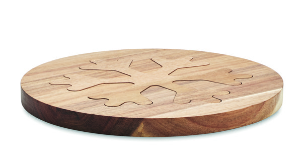 Acacia wooden pot holders set Scaglia