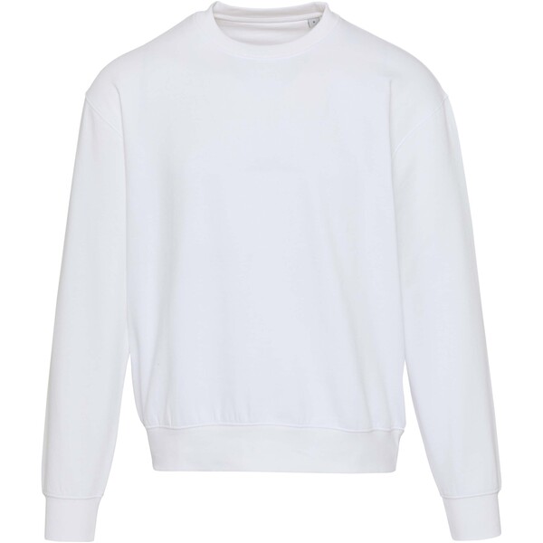 Boris unisex oversize svetr s kulatým výstřihem z organického OCS materiálu o gramáži 280 g/m2 - Bílá / 3XS