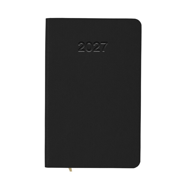 Agenda Tascabile Settimanale 2027 Con Copertina Flessibile In Pu Termovirante - Nero