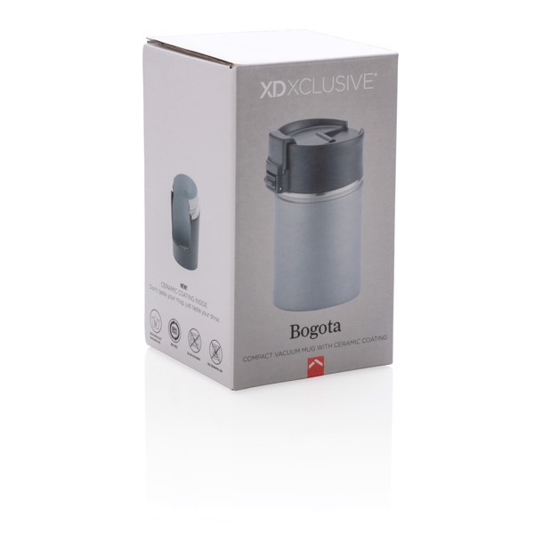 Bogota compact vacuum mug with ceramic coating - Grey