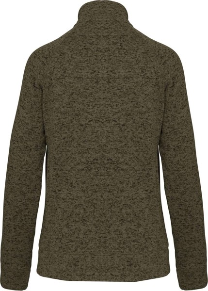 Ladies' Full Zip Heather Jacket - Dark Khaki Melange / L