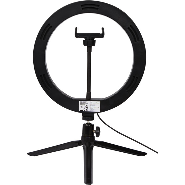 Studio ring light for selfies and vlogging with phone holder and tripod