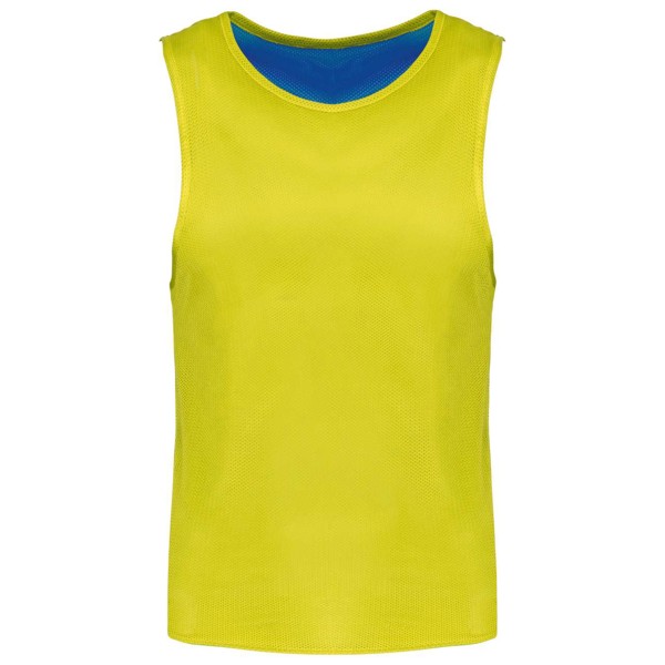 Kid's Reversible Multisport Bib - Fluorescent Yellow / Sporty Royal Blue / 6/10