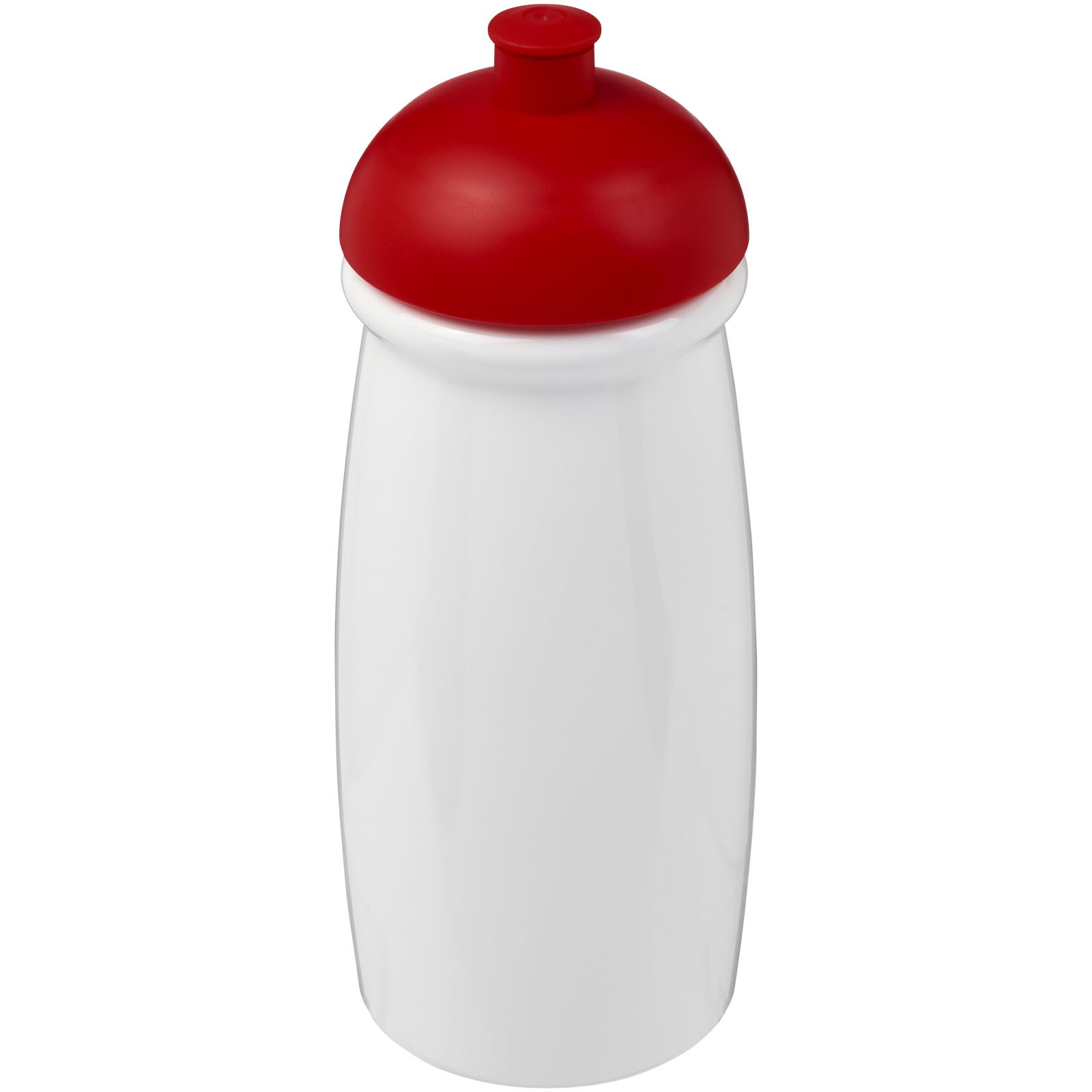 Bidon H2O Pulse® o pojemności 600 ml z wypukłym wieczkiem - Biały / Czerwony
