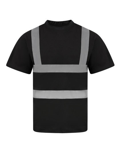 Heavy Duty Polycotton Hi-Vis T-Shirt Barcelona - Black / XL