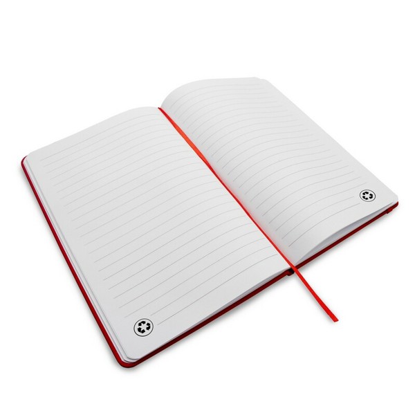Notebook A5, recycled PU | Roderick - red