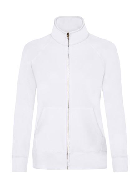 Ladies Premium Sweat Jacket - White / 2XL