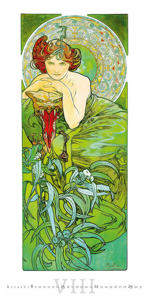 Nástěnný kalendář Alfons Mucha 2027