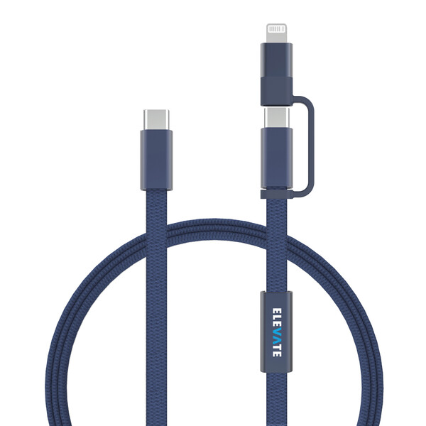 Câble de recharge rapide 60W 2-en-1 Arc RCS - Bleu