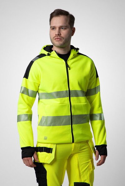 6110 Hoodjacket Yellow/black L