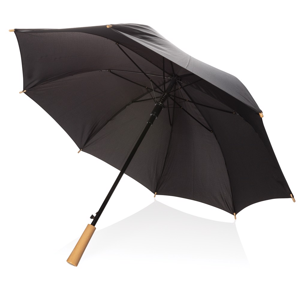 Paraguas automático RPET a prueba de tormenta de 23" - Negro
