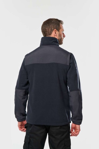 Fleece Jacket With Removable Sleeves - Dark Grey / 2XL