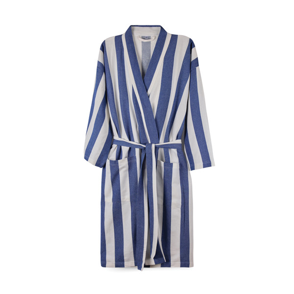 VINGA Peignoir S/M hammam GRS Ornos - Bleu / Blanc