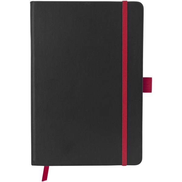 Blocco note formato A5 con copertina rigida Colour-edge - Nero / Rosso