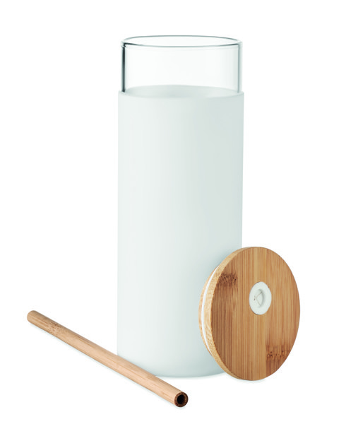 Bicchiere in vetro 450ml Strass - Bianco