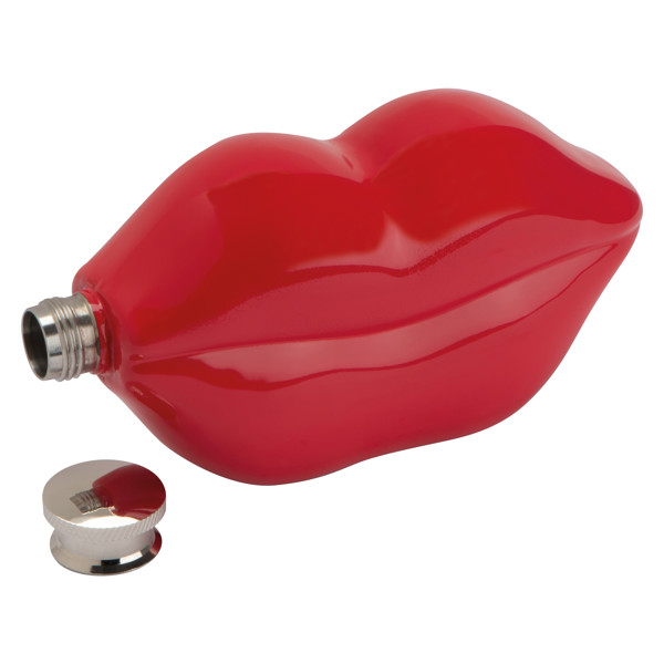 JOANNA Ajak formájú flaska, 178 ml - Red