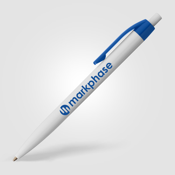 Stylo ColourFlow en plastique recyclé - Bleu roi / Jet d’encre 4 couleurs