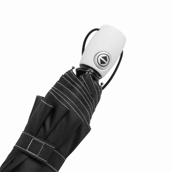 Automatic Open/Close Windproof Pocket Umbrella Streetlife - Black / White