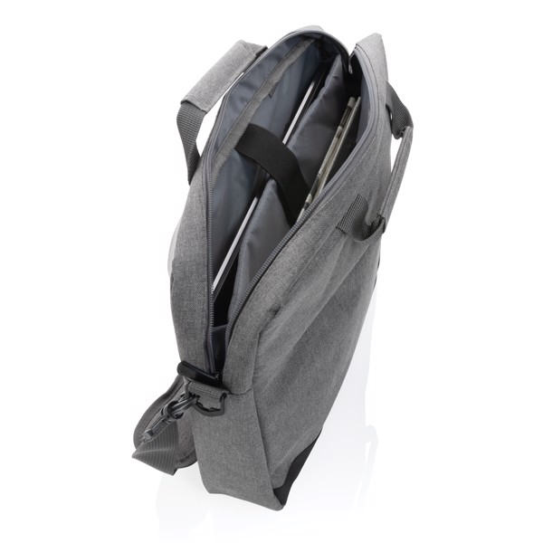 Xd Collection laptop bag 15.6”, 600D polyester - Grey / Black