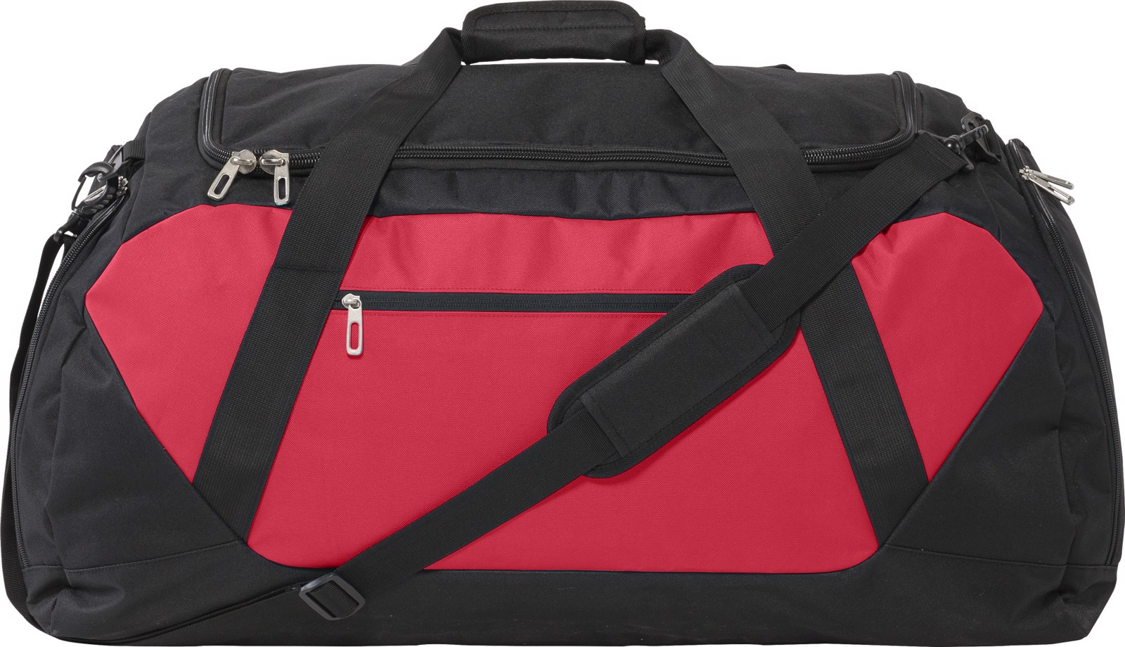 Polyester (600D) sports bag - Black / Red