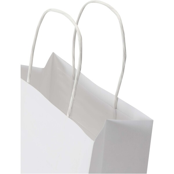 Kraft 120 g/m2 paper bag with twisted handles - 18 x 9 x 23 cm - White