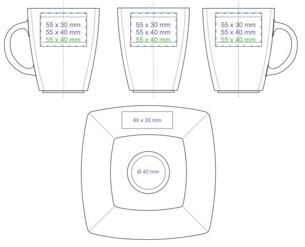 Cup Manhattan Lunch Set 0ml white - White / 280 ml