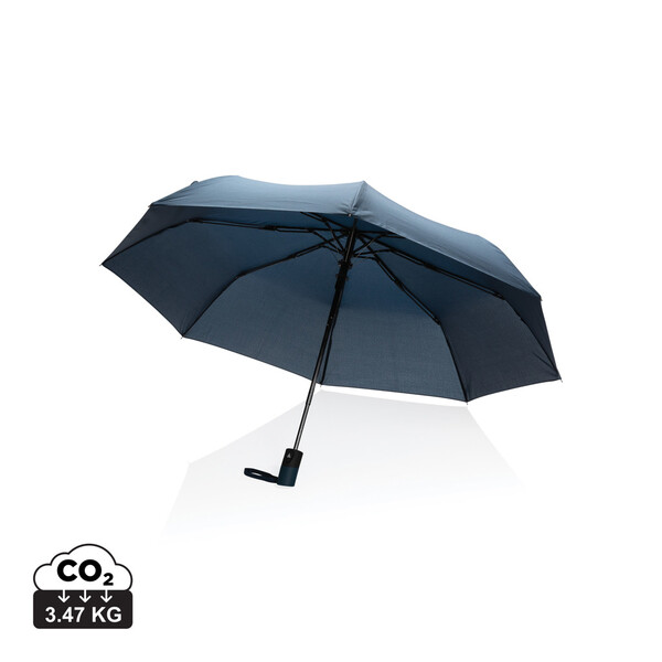 Mini parapluie automatique 21" en rPET 190T Impact AWARE™ - Bleu Marine