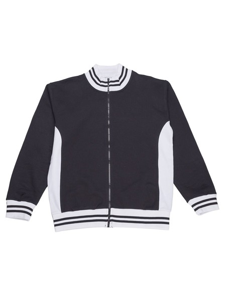 Sweat Full Zip Bicolor - Black White / XL