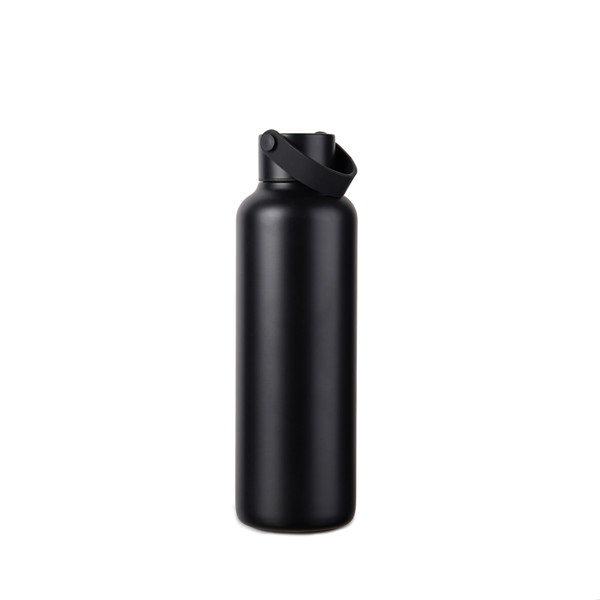 VINGA Baltimore RCS fľaša z rec. Nehr. Nerez. ocele 600 ml - Čierna