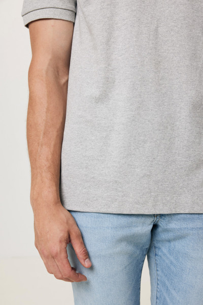 Polo en coton piqué et recyclé Iqoniq Yosemite - Heather Grey / XXL