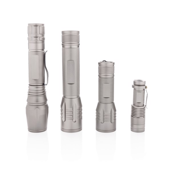 Xd Collection aluminium torch, 10W, 250 lumen - Grey / Black
