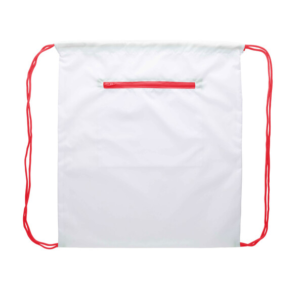 Sac piscine CreaDraw Zip - Rouge / Blanc