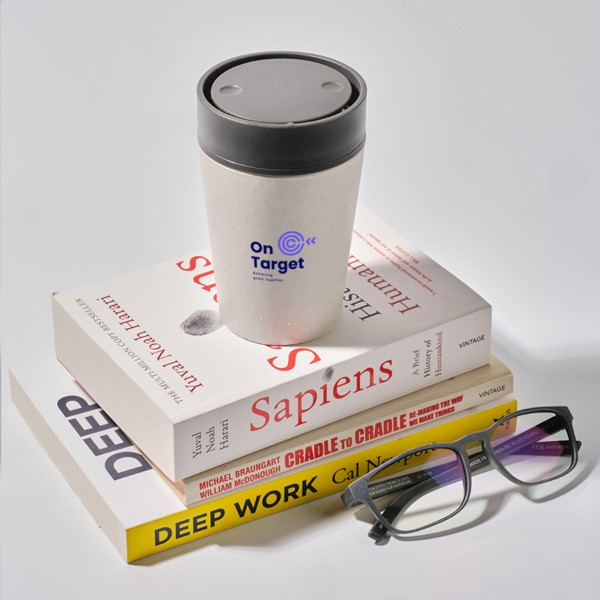 Circular&Co Recycled Coffee Cup 227 ml - white/black