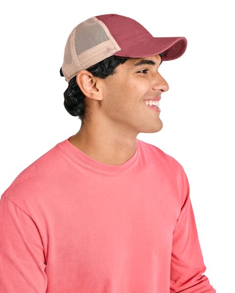 Sunwashed Trucker Cap - Black / Tan