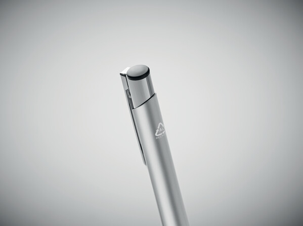 Recycled aluminium ball pen Bern Ra - Silver