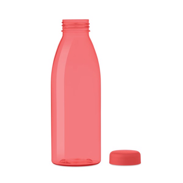 Vzmetna RPET steklenica, neprepustna, 500 ml - Prozorna rdeča barva