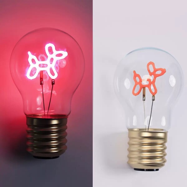 LED decoration in the shape of a light bulb - WHITE
