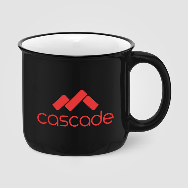 Adventure - 445 ml Ceramic Campfire Mug - Black / Silkscreen