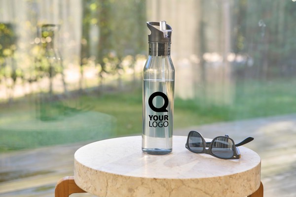 Garrafa de bebida rPET (730 ml) Manfred - preto