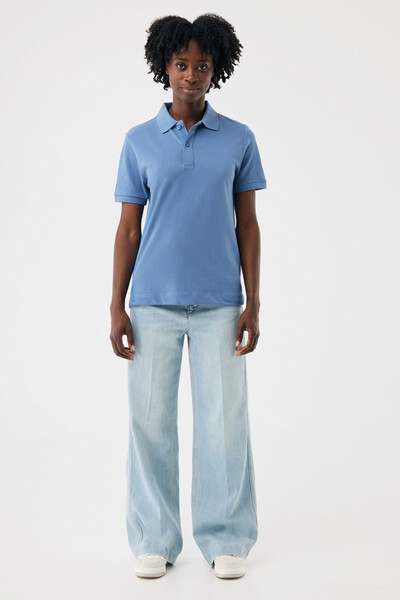 Polo tričko IQONIQ Yosemite z recykl. bavlny - Moon Blue / XL