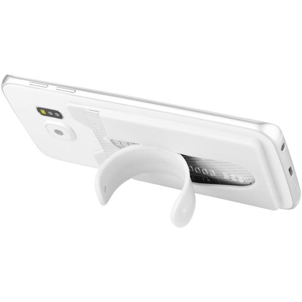 Stue silicone smartphone stand and wallet - White